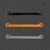 black, orange & gray trapeze bars