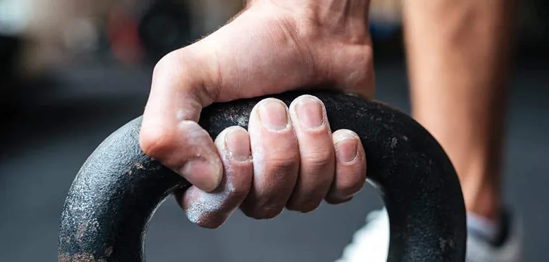 hand griping dumbell