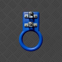 blue ring with mounting hardware